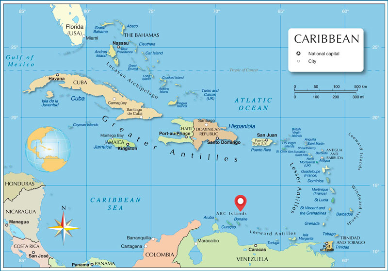 Mapa de Bonaire